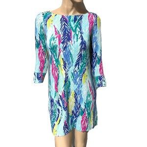 Lilly Pulitzer Sophie Dress UPF 50 Light as a Feather 3/4 sleeve boatneck